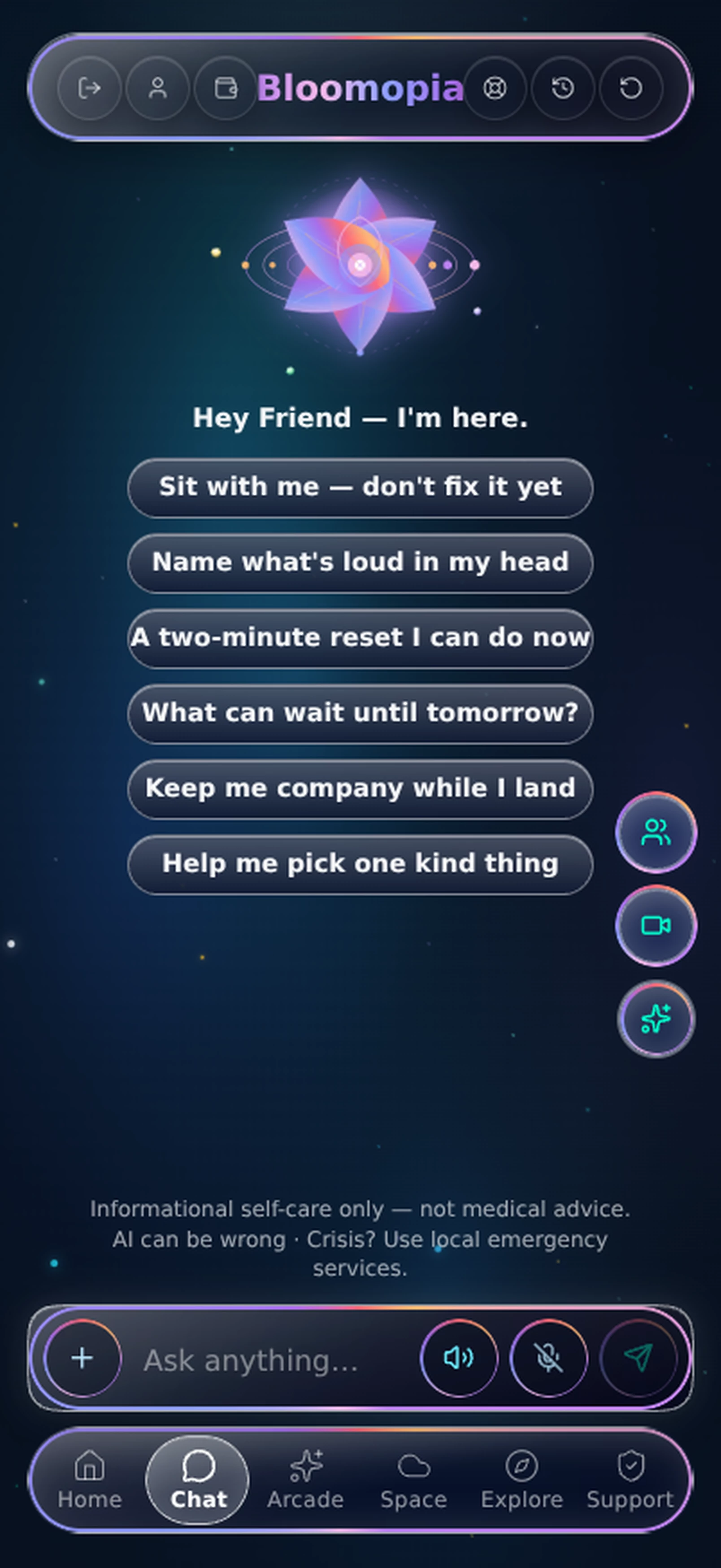 Face-to-Face — live call with Bloomy